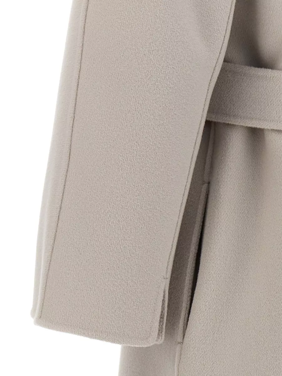 S Max Mara Wool Belted Midi Coat