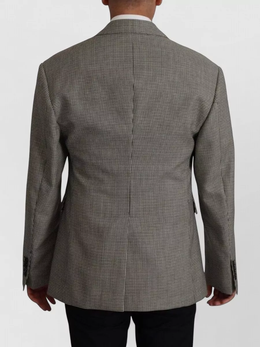 Dolce&Gabbana Virgin Wool Checked Oversized Single Breasted Blazer