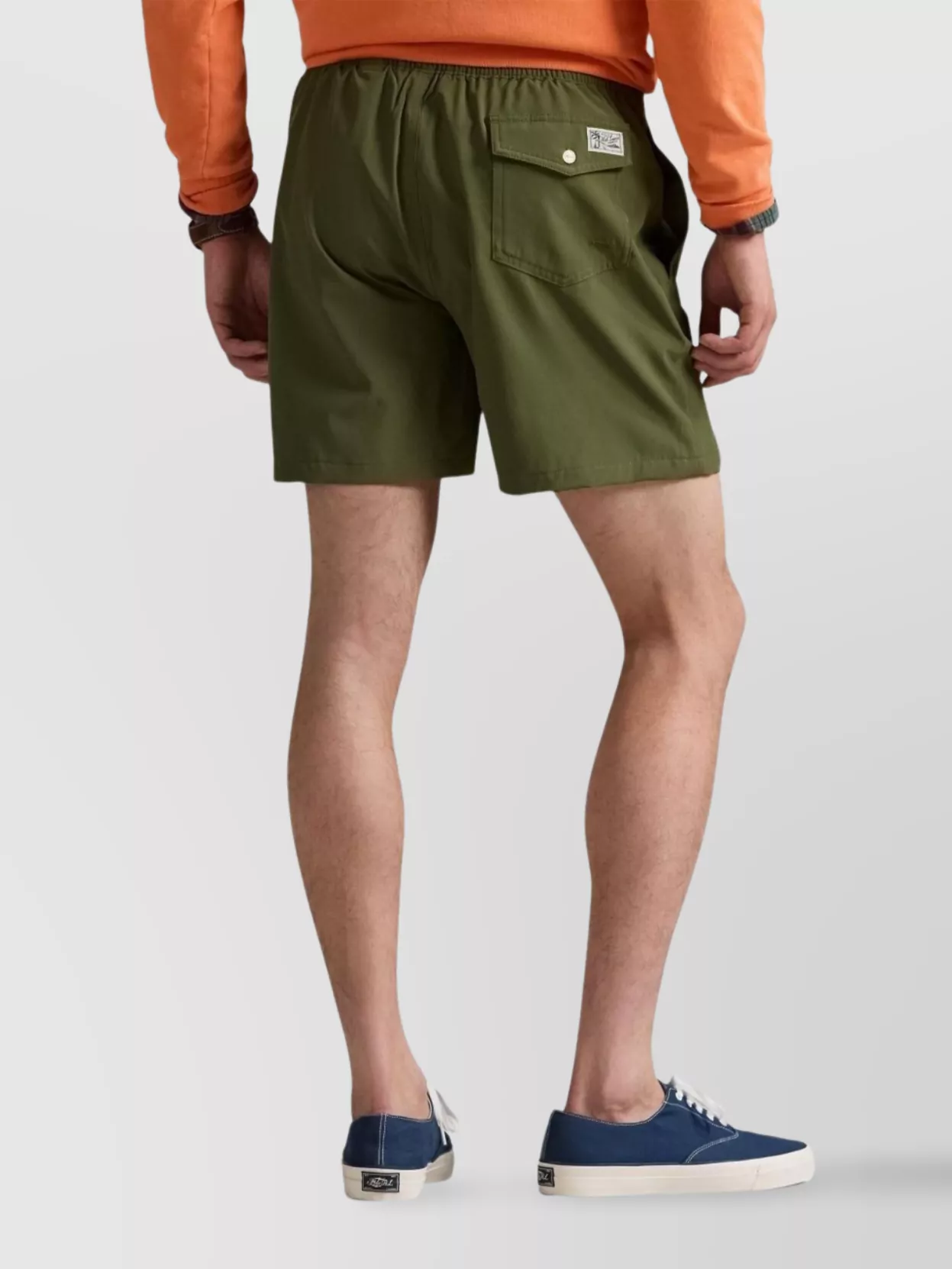 Ralph Lauren Logo Boxer Shorts Pockets In Green