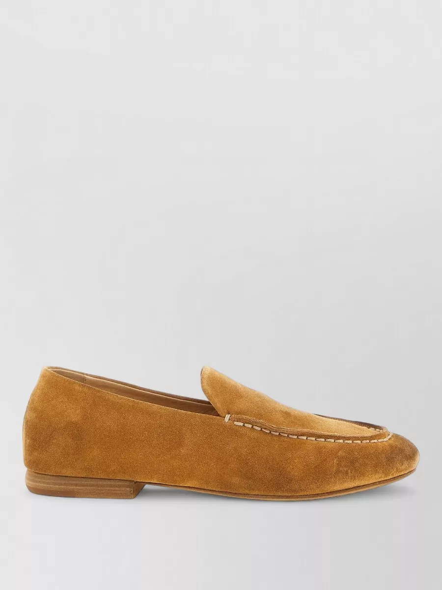 Marsell Mandolo Loafers Round Toe Stitched Detailing
