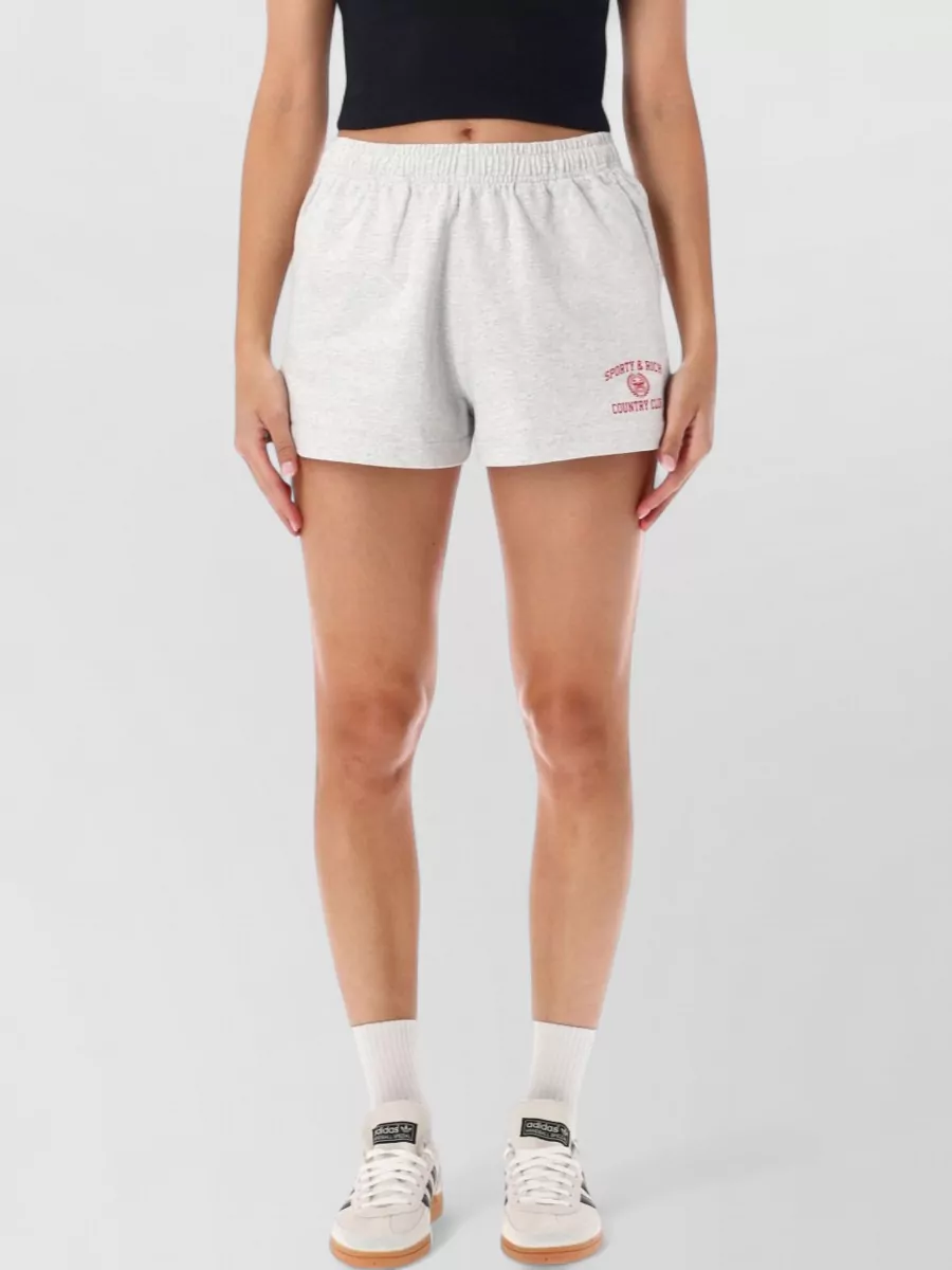 Sporty & Rich cotton varsity short shorts