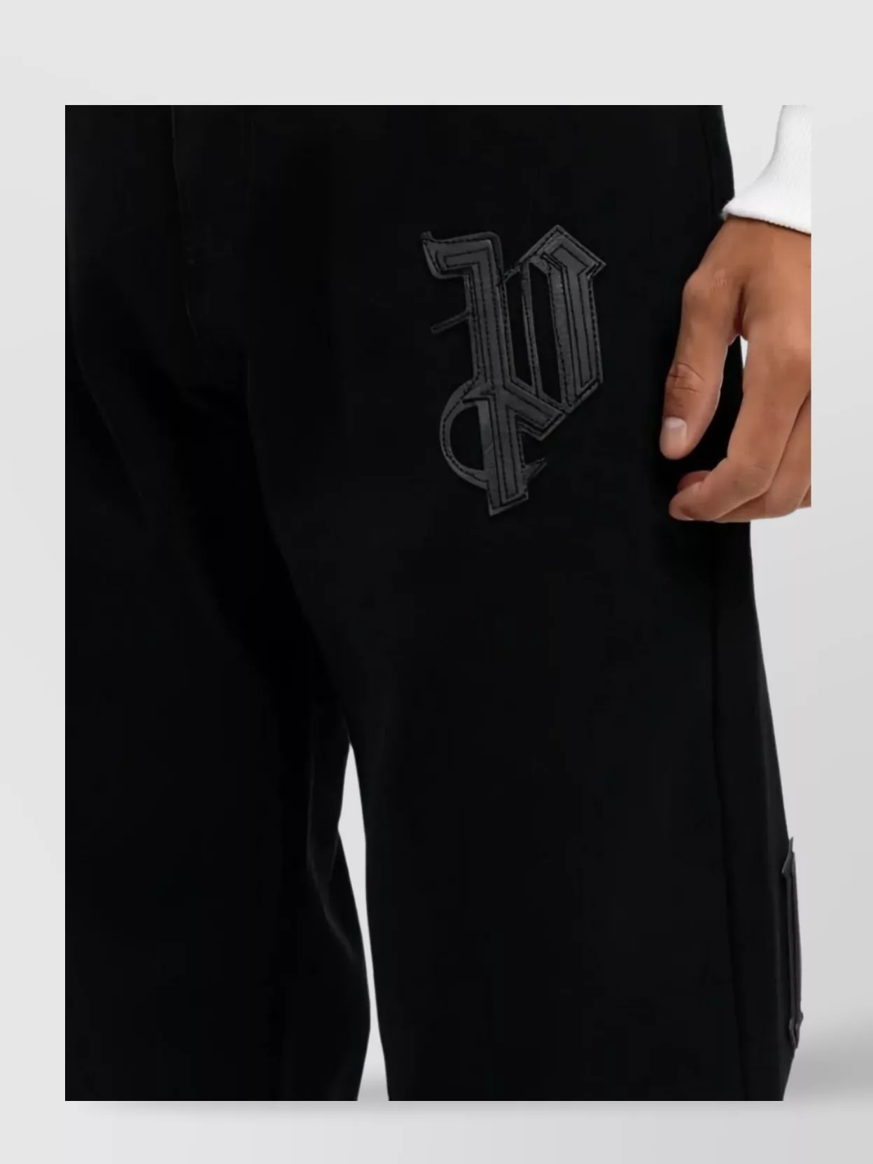 Palm Angels Straight Leg Trousers Logo Patch