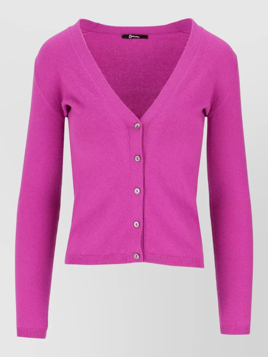 La Rose cashmere cropped v-neck cardigan