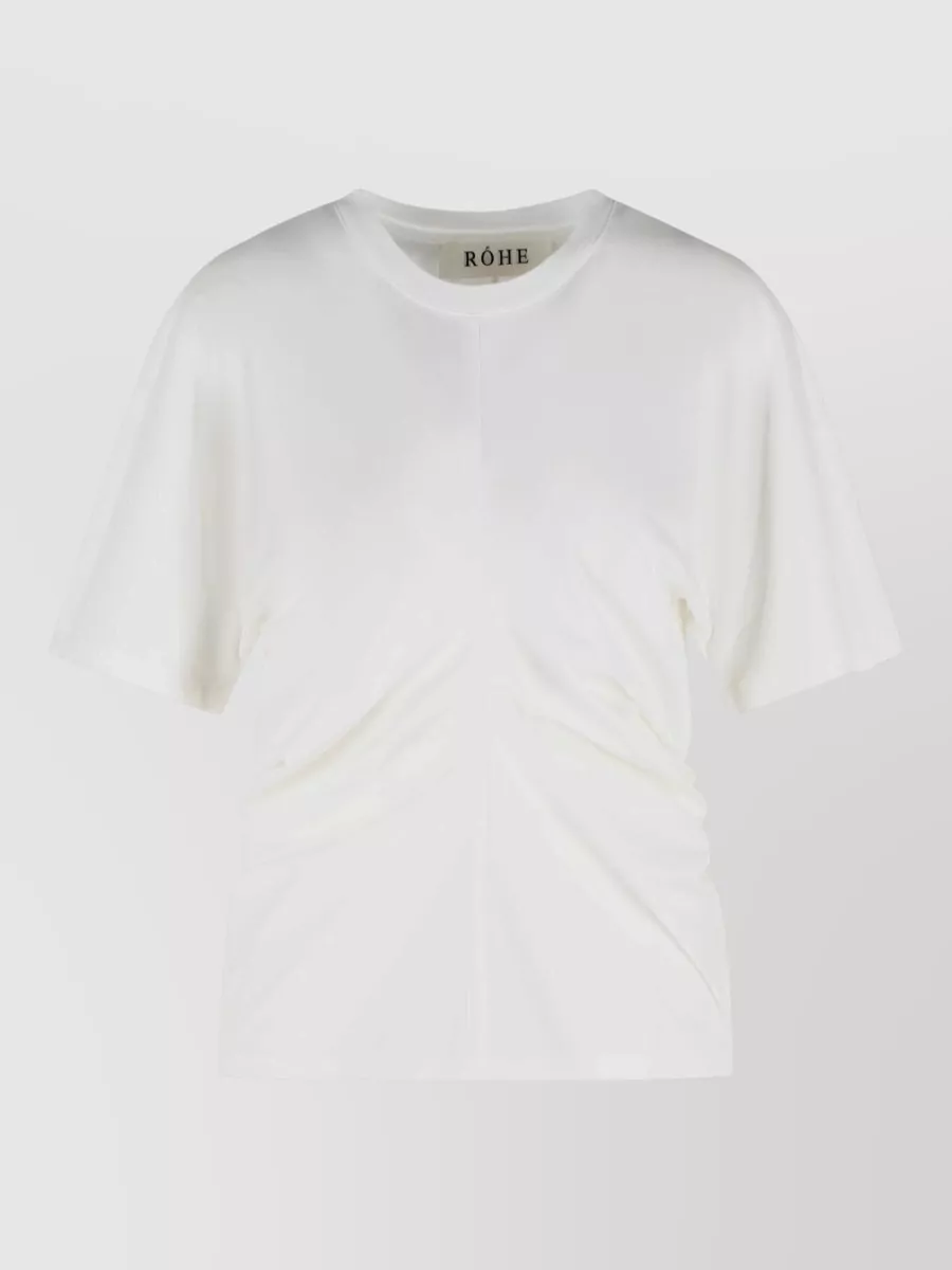 Róhe silk blend draped t-shirt