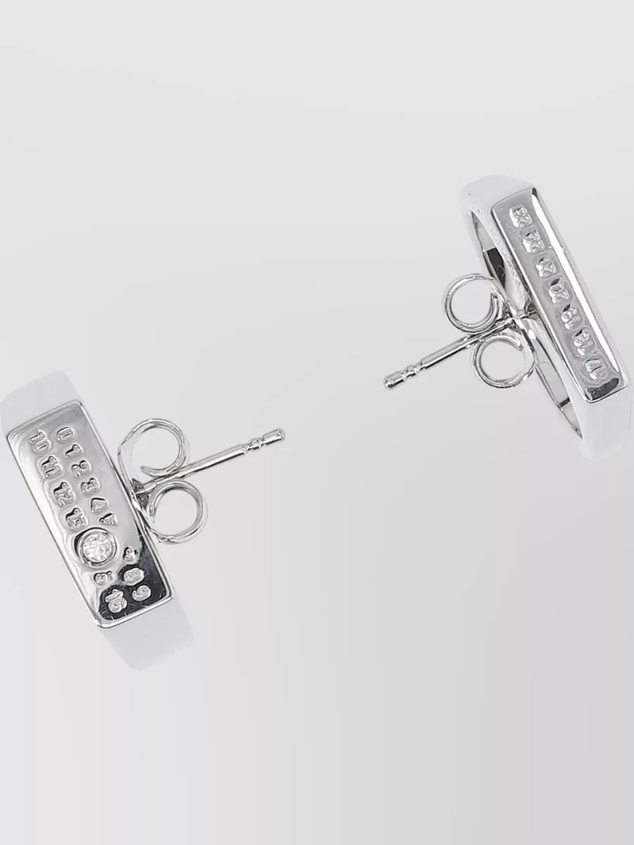 Mm6 Maison Margiela Brass Hoop Earrings