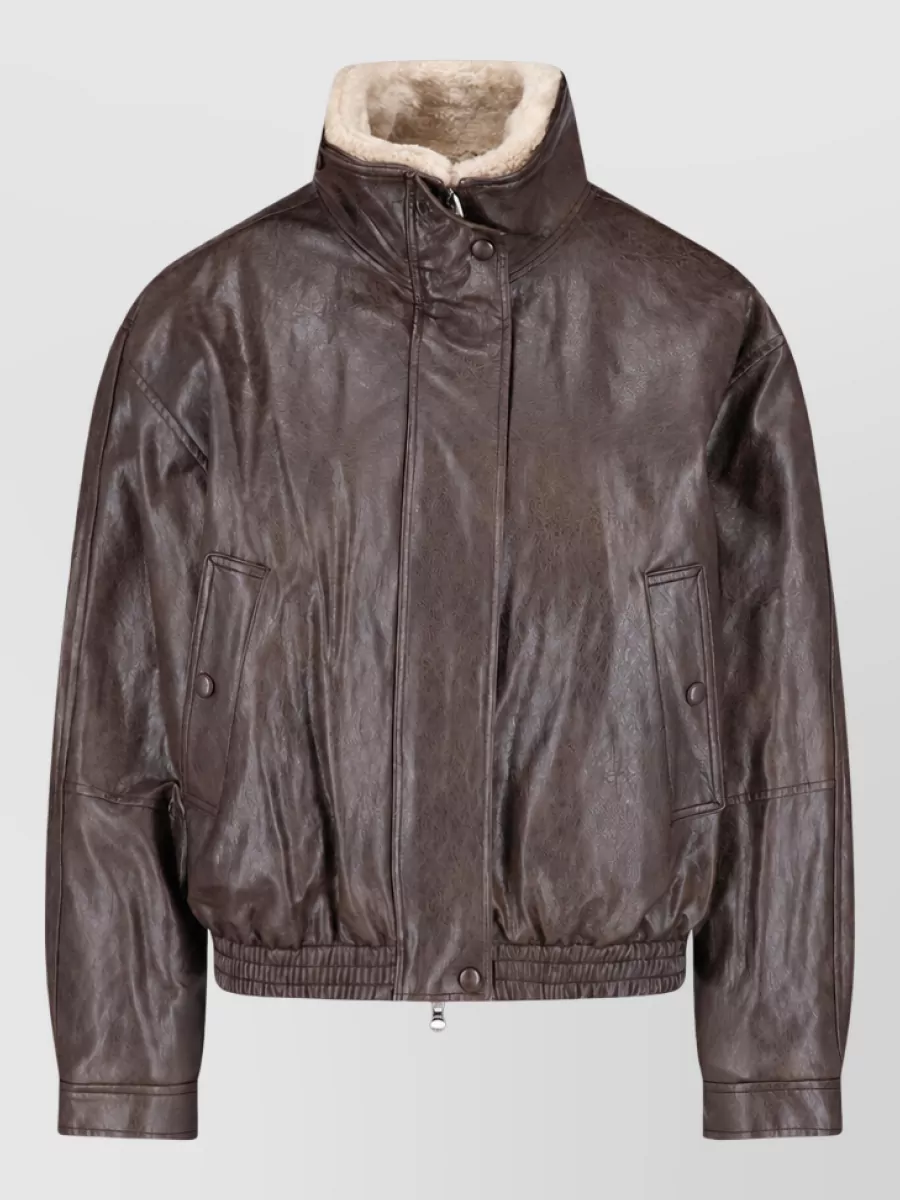 Low Classic leather coat