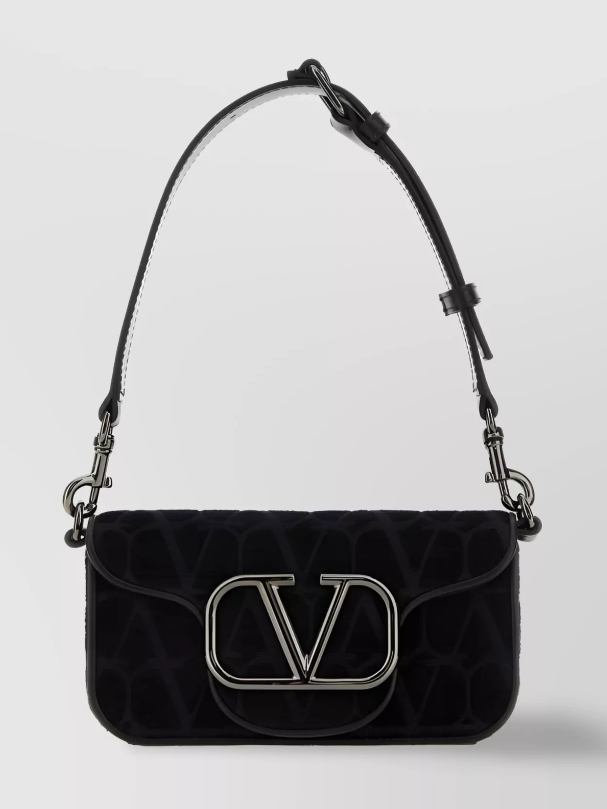 Shop Valentino Foldover Quilted Shoulder Bag In Black