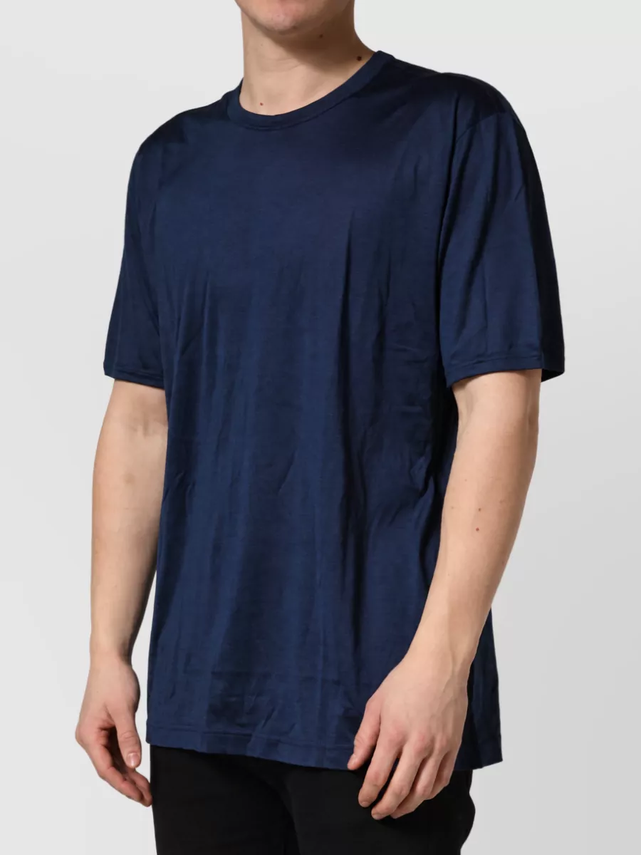 Dolce&Gabbana Silk Short-Sleeve Crew-Neck T-Shirt