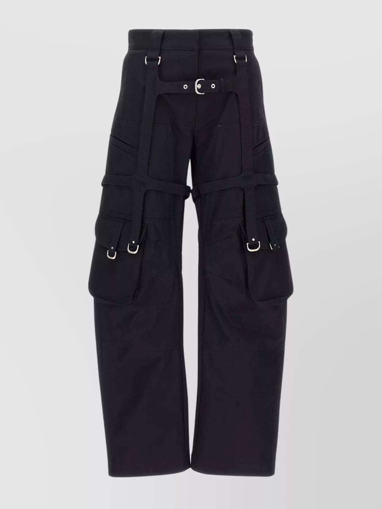 Off-white Cargo Style Trousers Utility Elements In Black