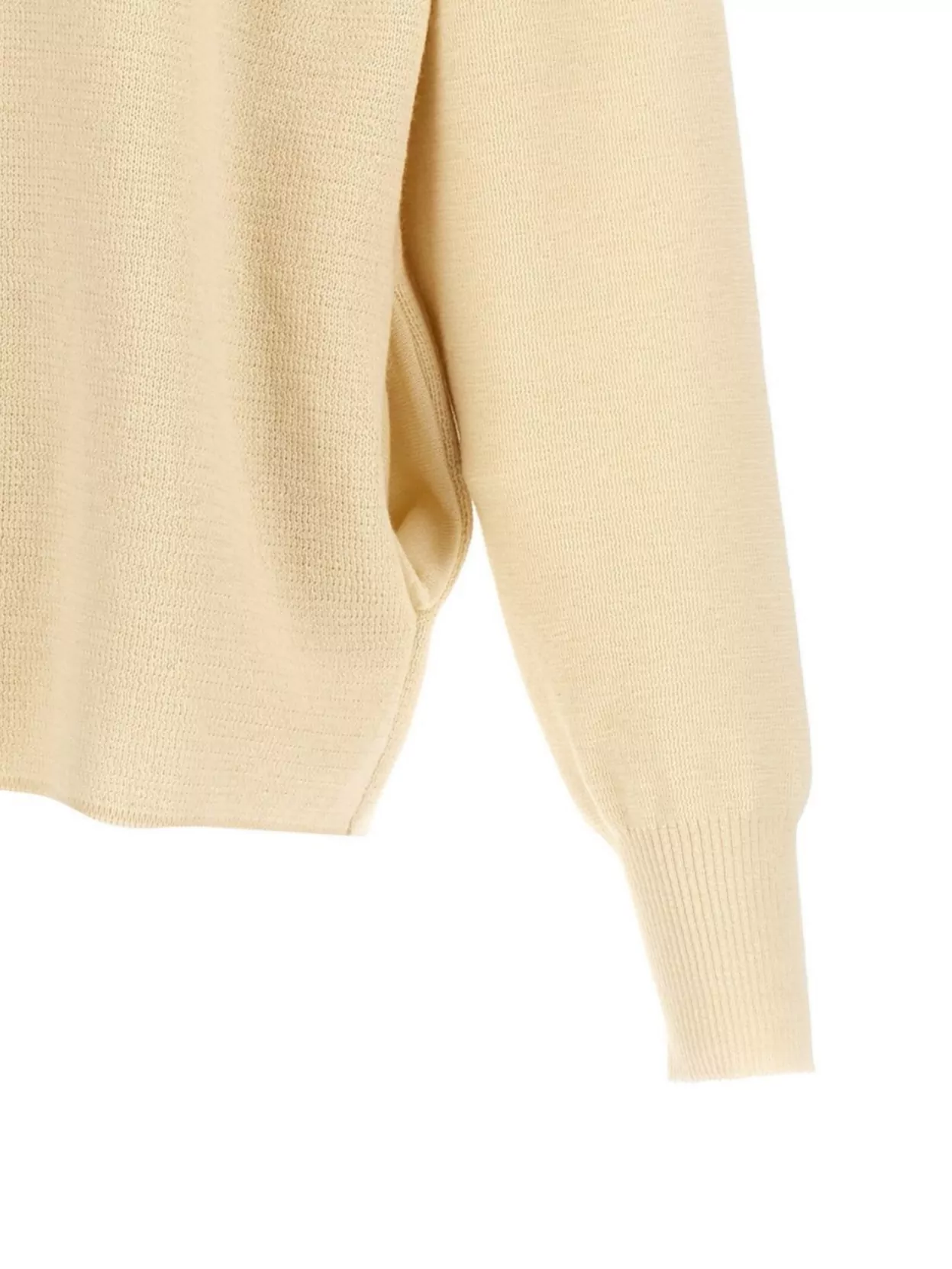 Ma'ry'ya Zip Neck Sweater With Dropped Shoulders
