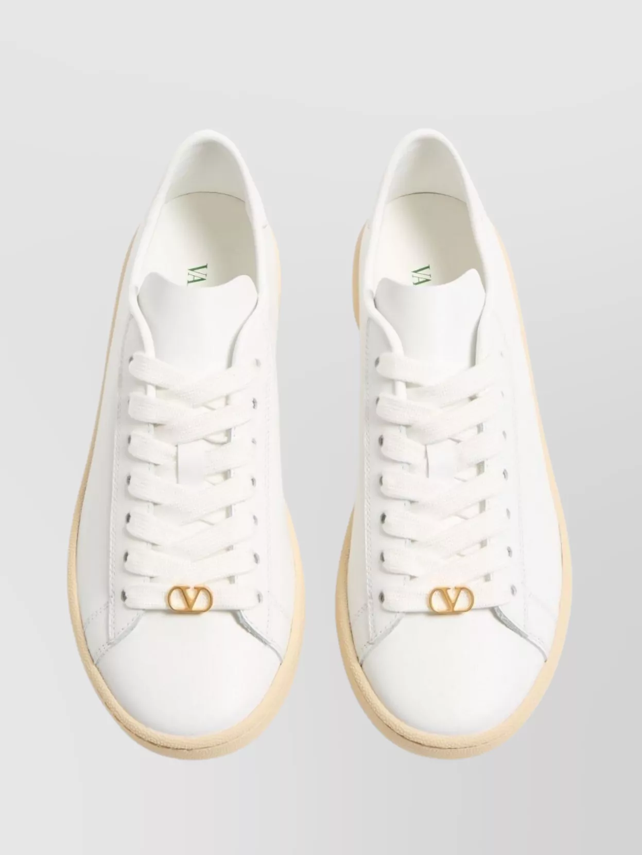 Valentino Royco Leather Sneakers In White