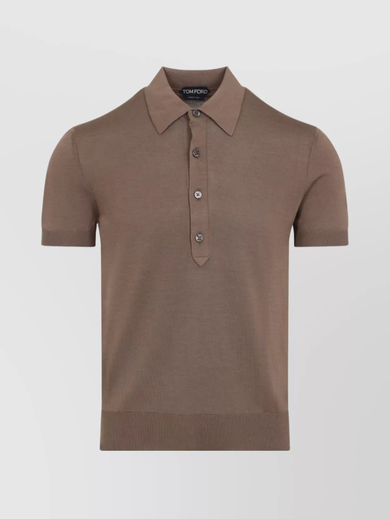 TOM FORD POLO SHIRT WITH RIBBED CUFFS AND HEM