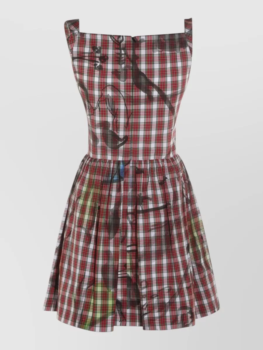 Vivienne Westwood Knee Length Dress Asymmetric Hem Plaid