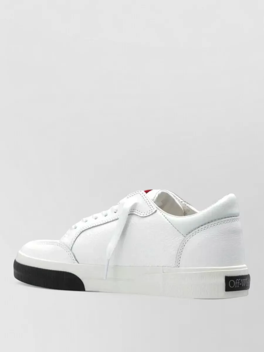 Off-White Leather Low-Top Sneakers