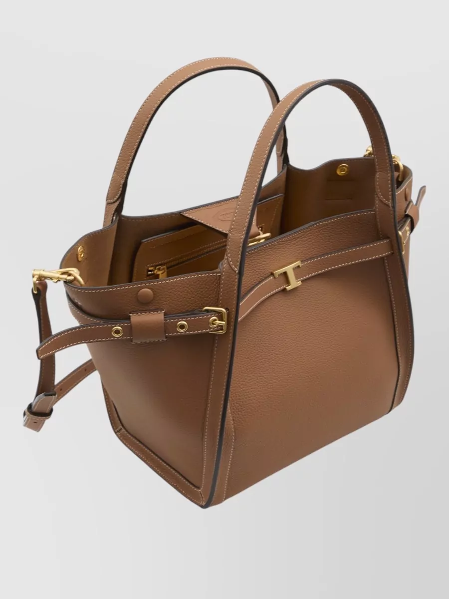 Tod's Small Leather Beach Shopping Bag