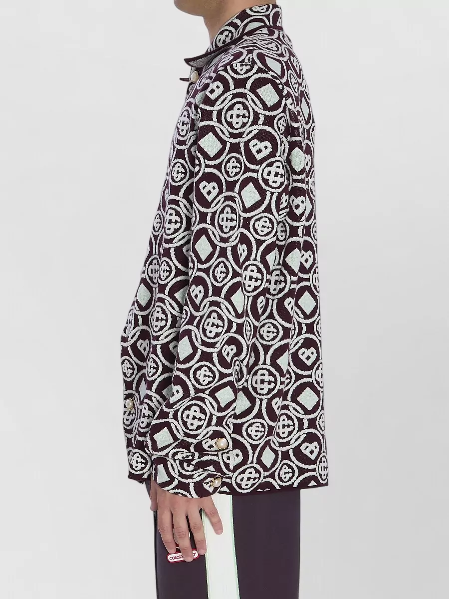 Casablanca Cotton Relaxed-Fit Monogram-Patterned Overshirt