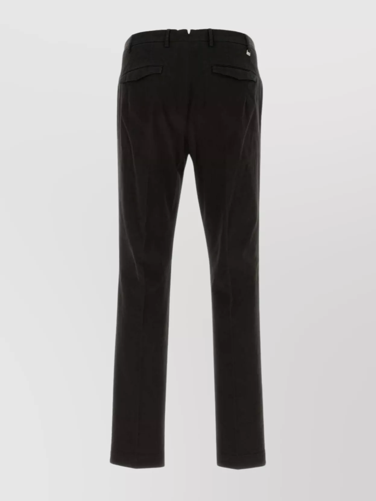 Pt Torino Stretch Cotton Pant With Pockets And Loops In Black