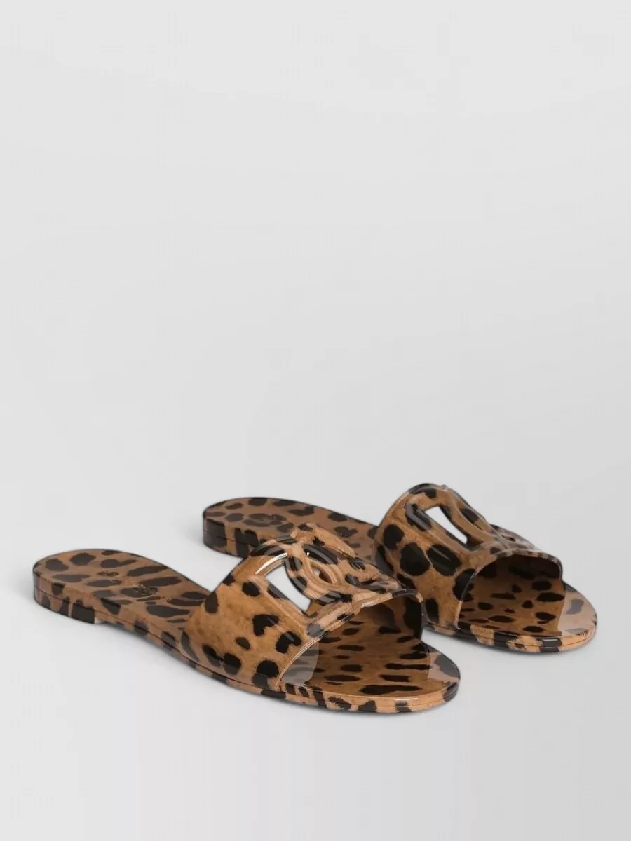 Dolce&Gabbana leopard-print rubber slides