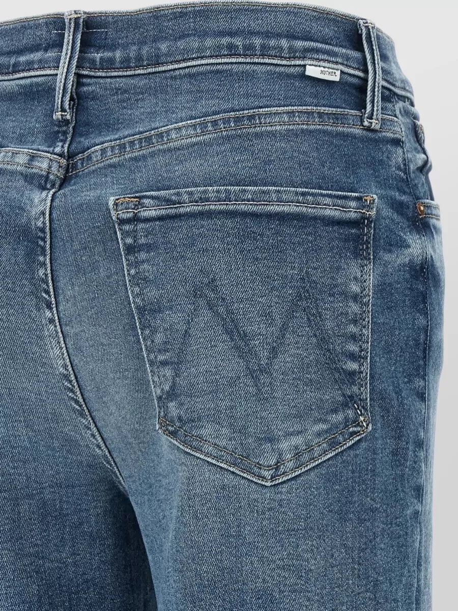 Mother Denim High-Rise Slightly Flared Straight-Leg Jeans