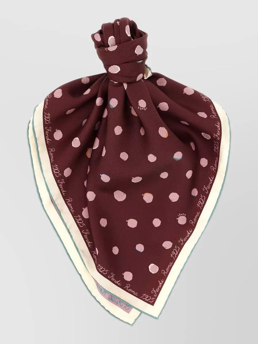 Fendi silk printed square scarf