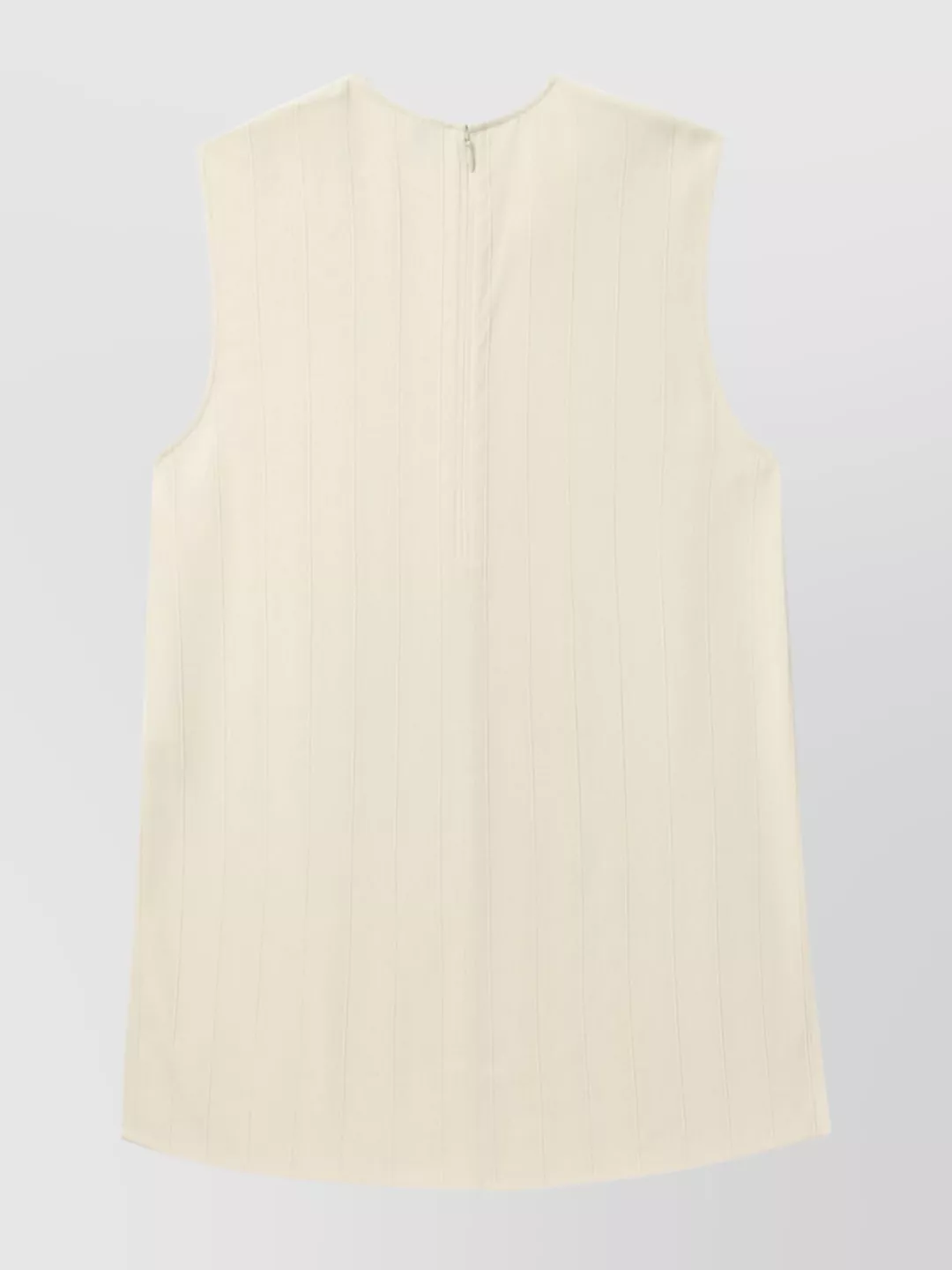Totême Round Neckline Sleeveless Top With Side Slits