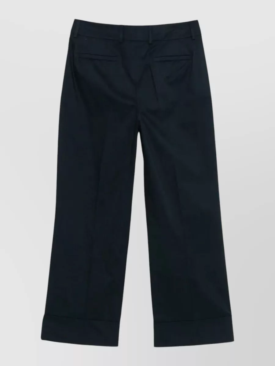 Incotex Cotton wide-leg cuffed suit trousers