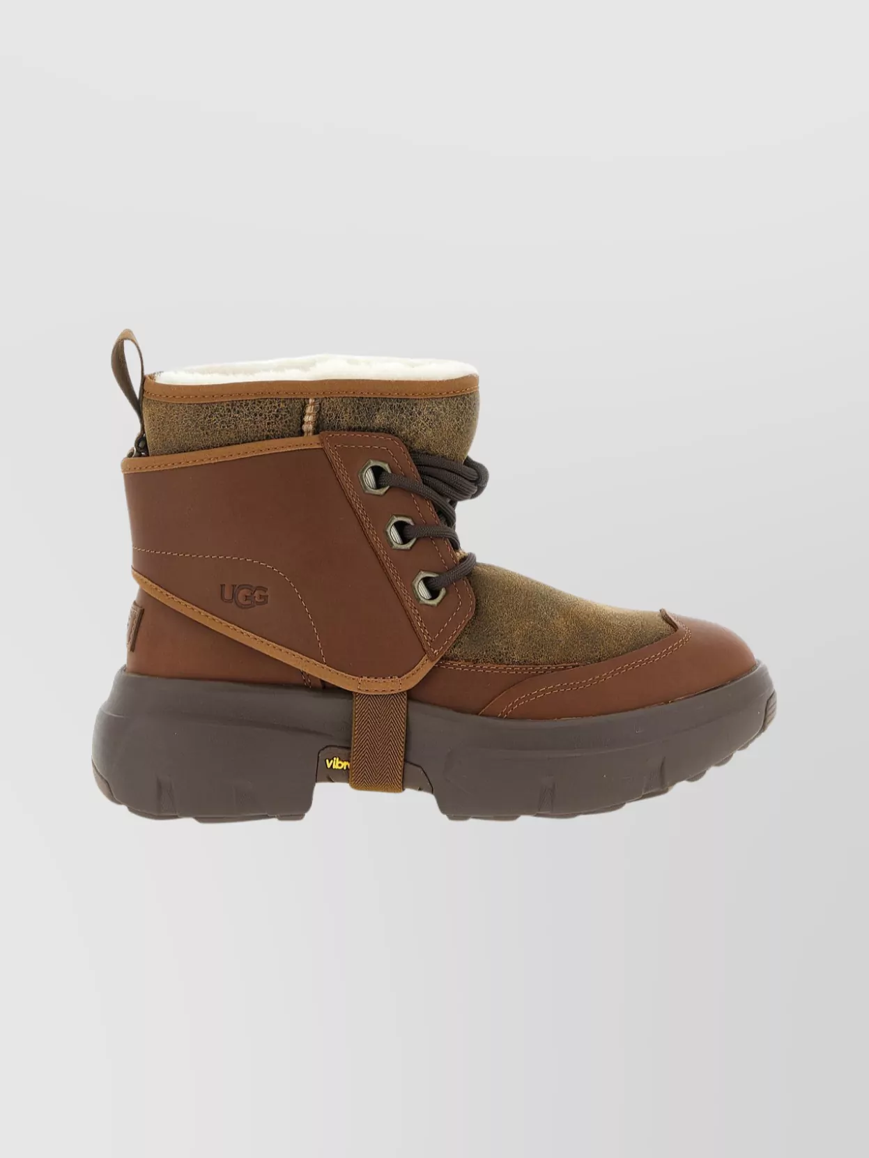 Ugg Ankle Boots With Round Toe And Pull Tab