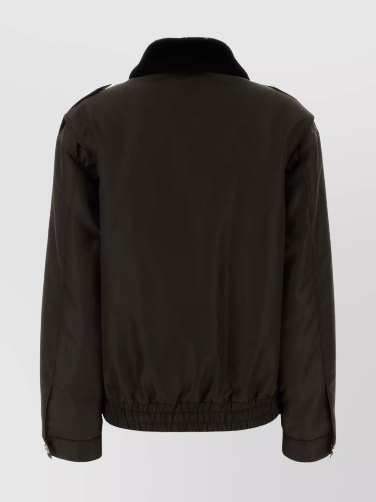 Miu Miu Padded Nylon Jacket With Collar And Pockets In Black