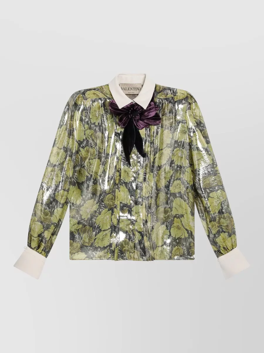 Valentino Printed Lurex Shirt