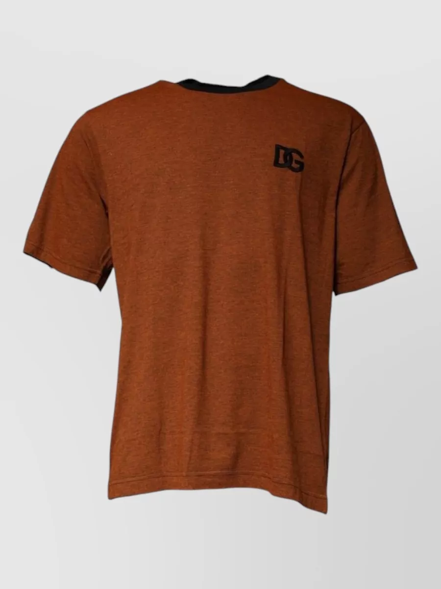 Dolce&Gabbana Cotton logo-embroidered crew-neck t-shirt