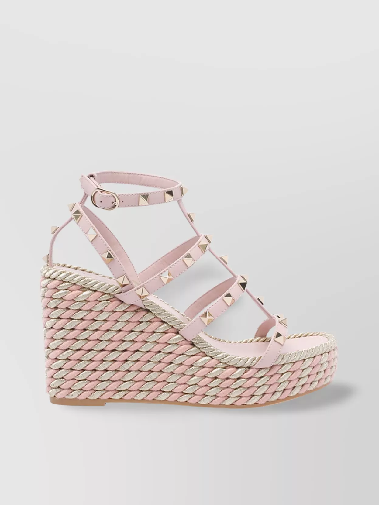 Valentino Garavani Rockstud Wedged Espadrille Sandals