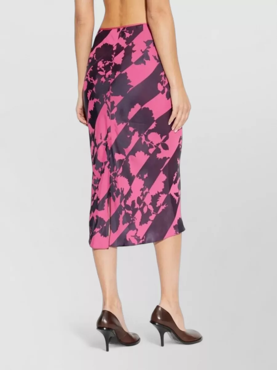 Dries Van Noten Sati Canvas Midi Pencil Skirt