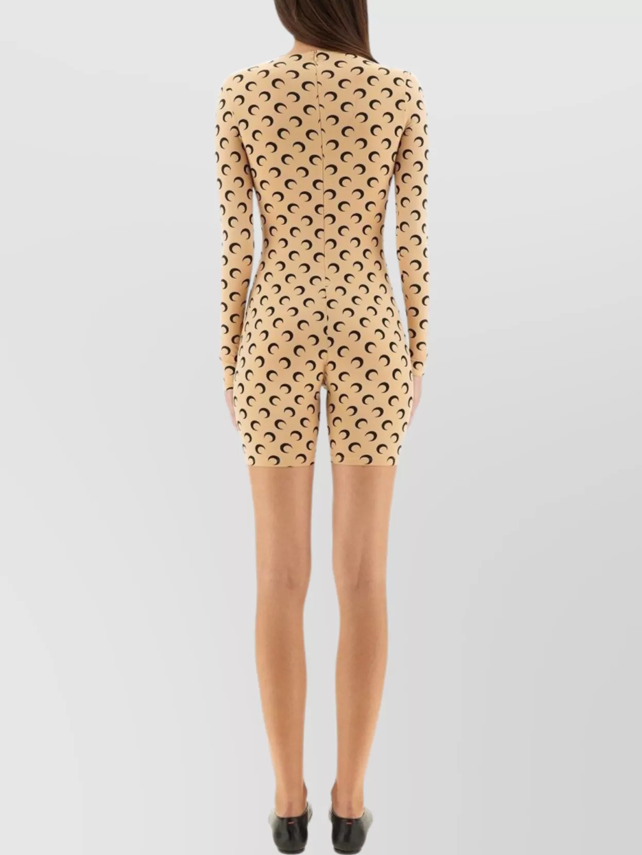 Marine Serre Celestial Print Long Sleeve Dress