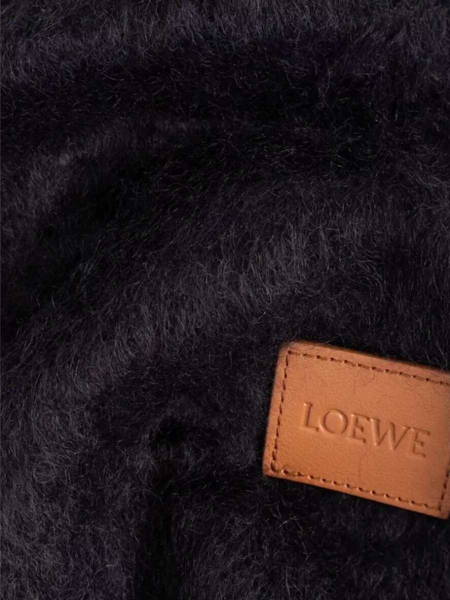 Loewe Textured Scarf Featuring Soft Brushed Finish