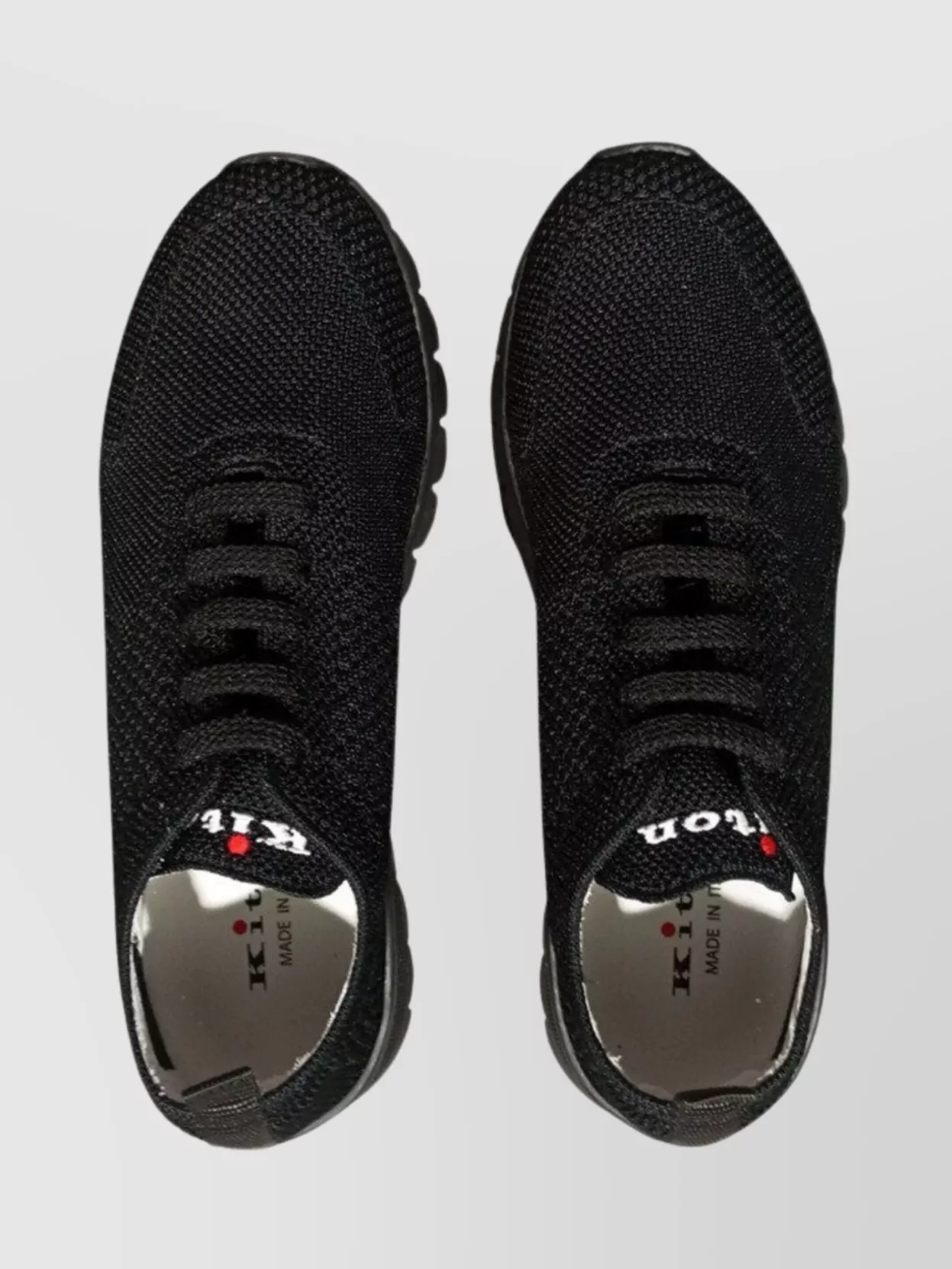 Kiton Knitted Almond Toe Sneakers With Heel Tab
