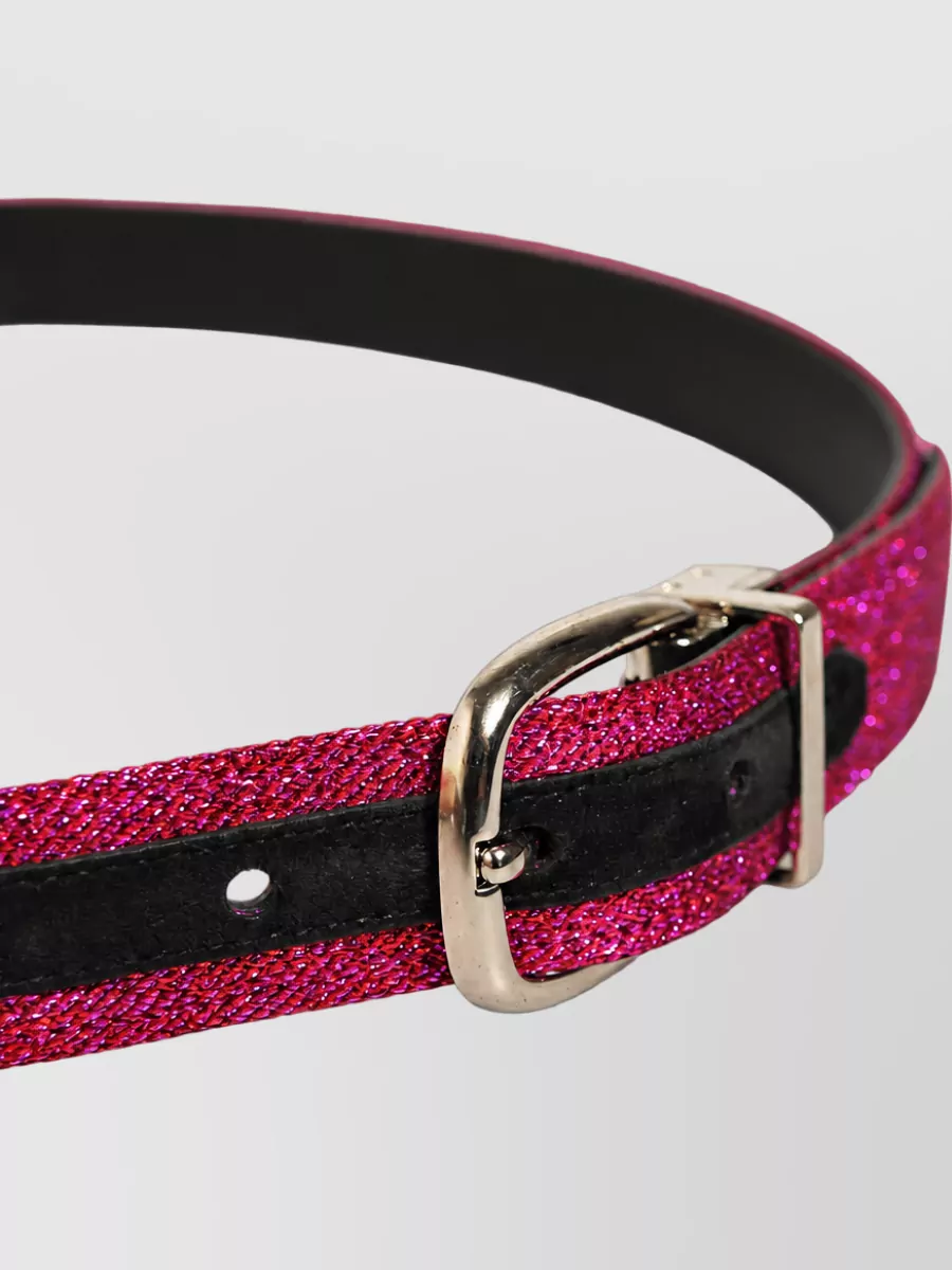 Dolce&Gabbana Leather Glitter Belt