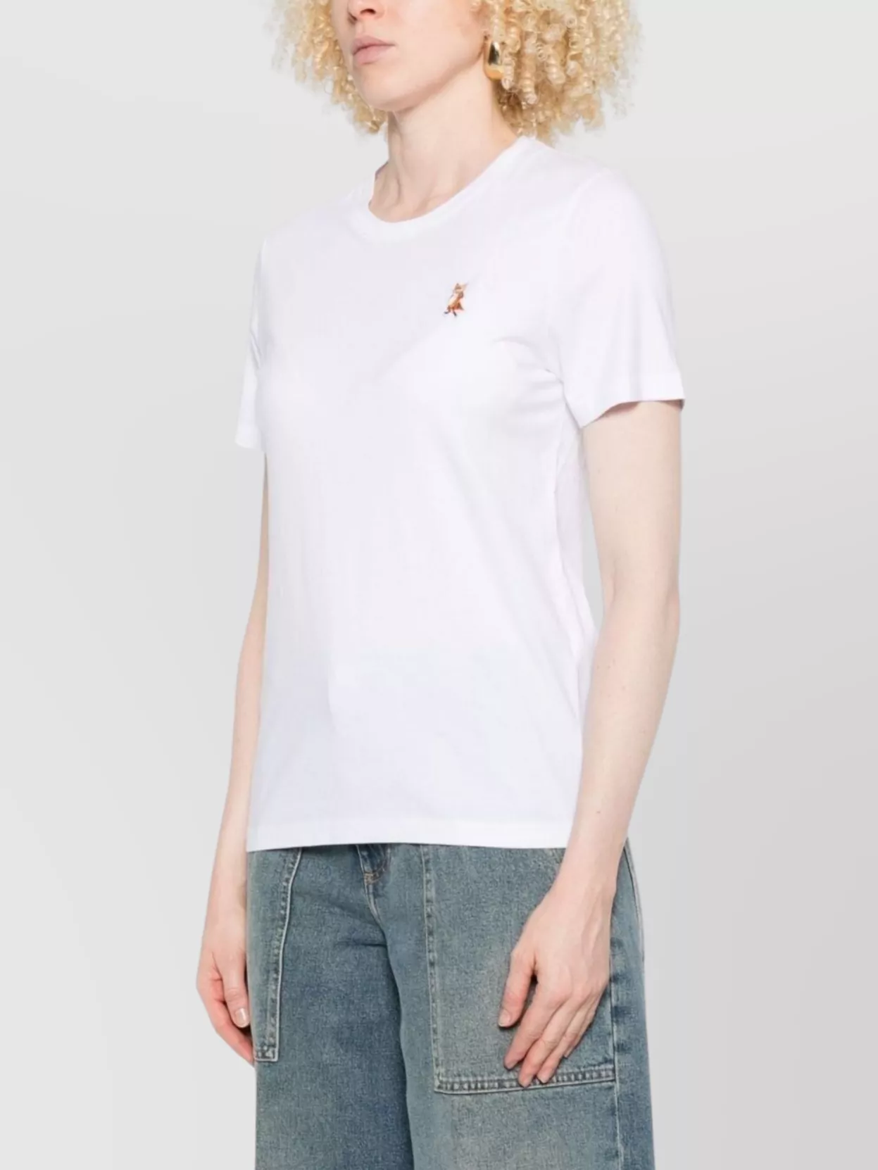 Maison Kitsuné Crewneck Top Embroidered Detail