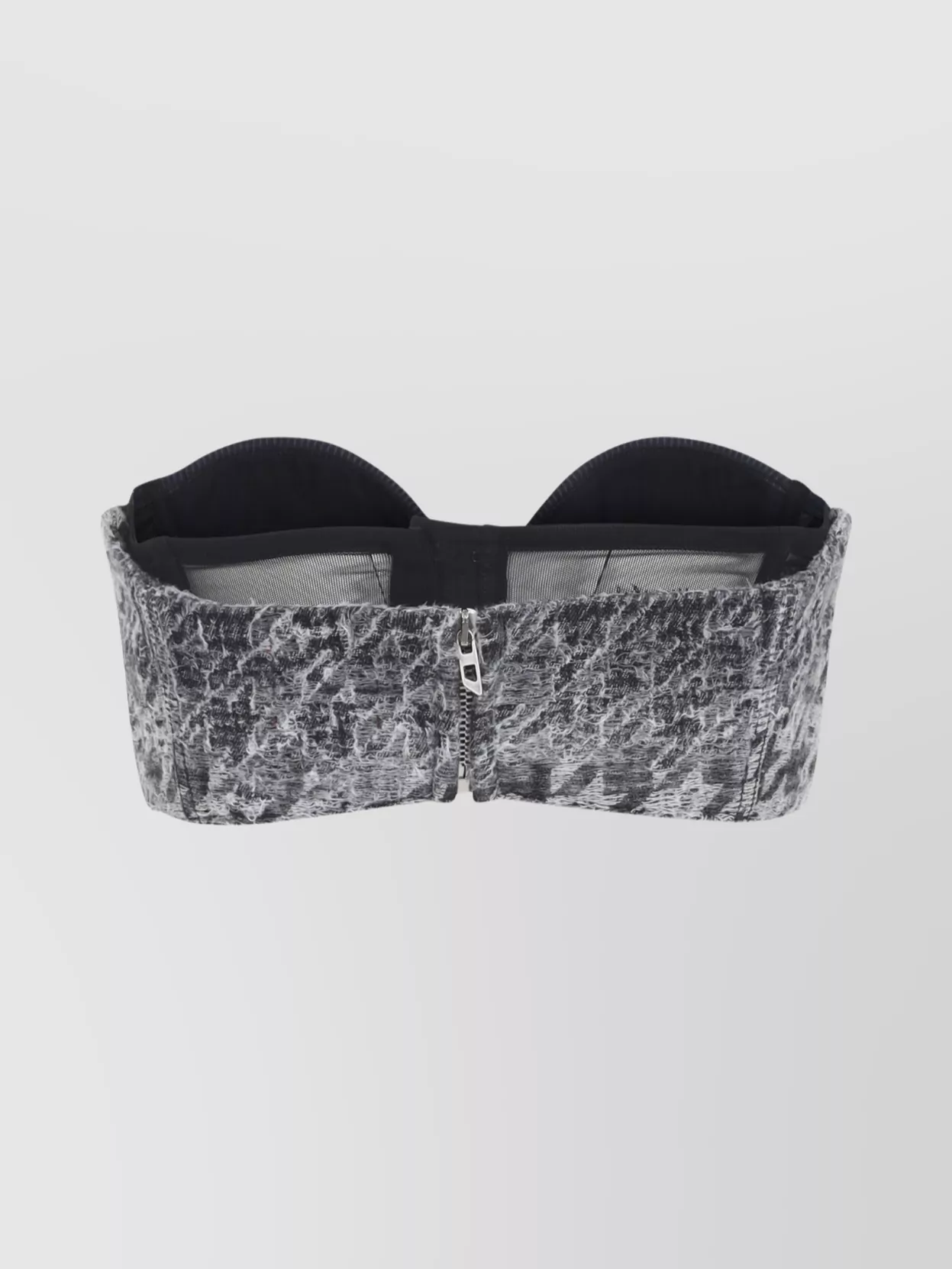Diesel De-toppys Strapless Cropped Top In Gray