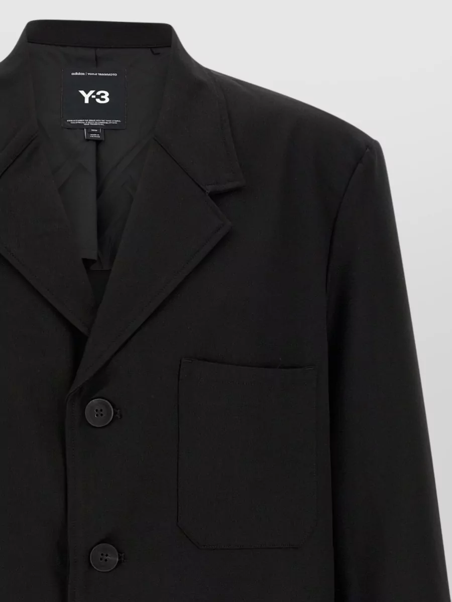 Y-3 Wool Blend Single Breasted Coat
