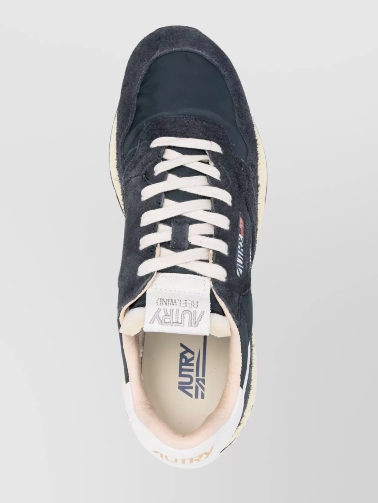 Autry Round Toe Suede Panels Rubber Sole Sneakers