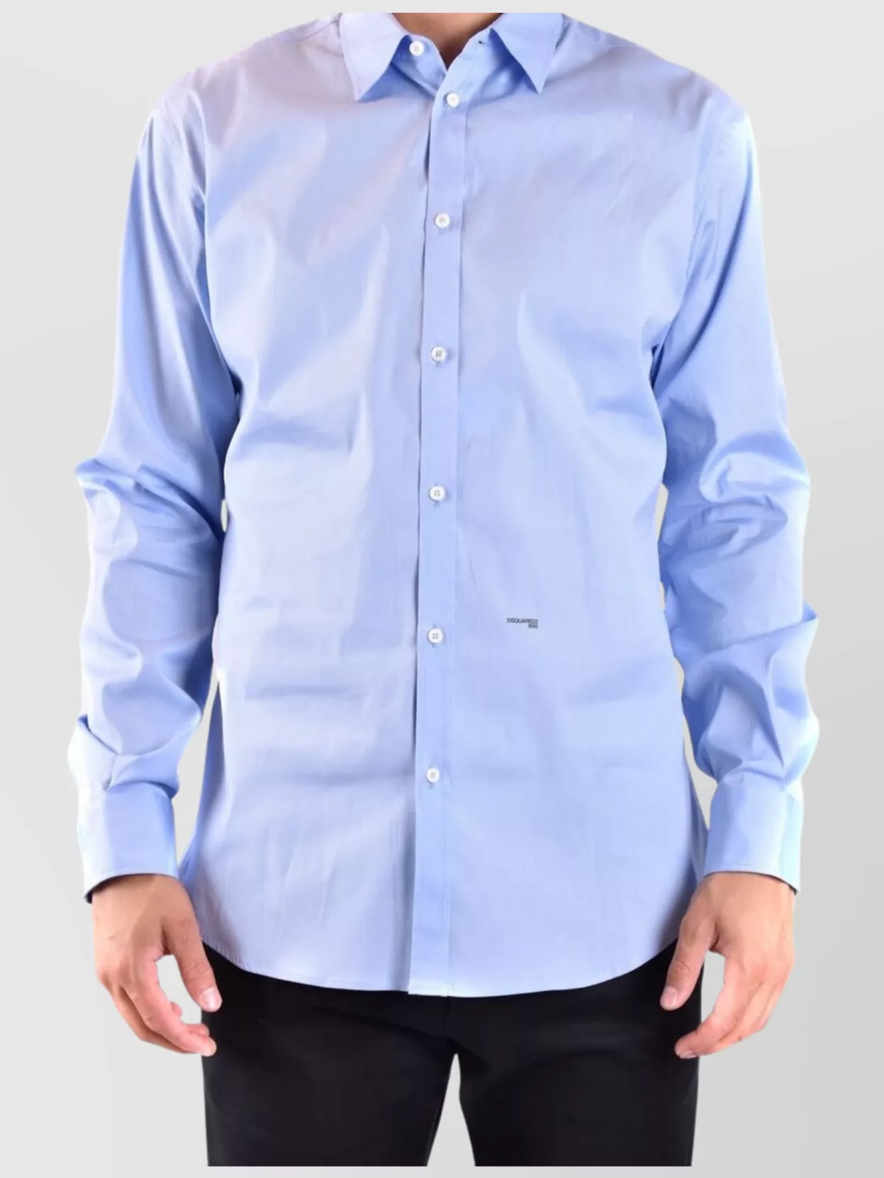 Dsquared2 Collared Shirt Button-down Long Sleeves In Blue