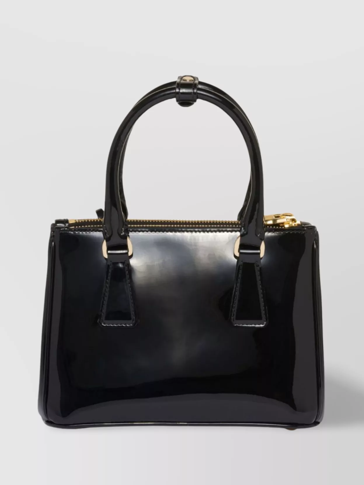 Prada Borsa Galleria Mini In Vernice In Black