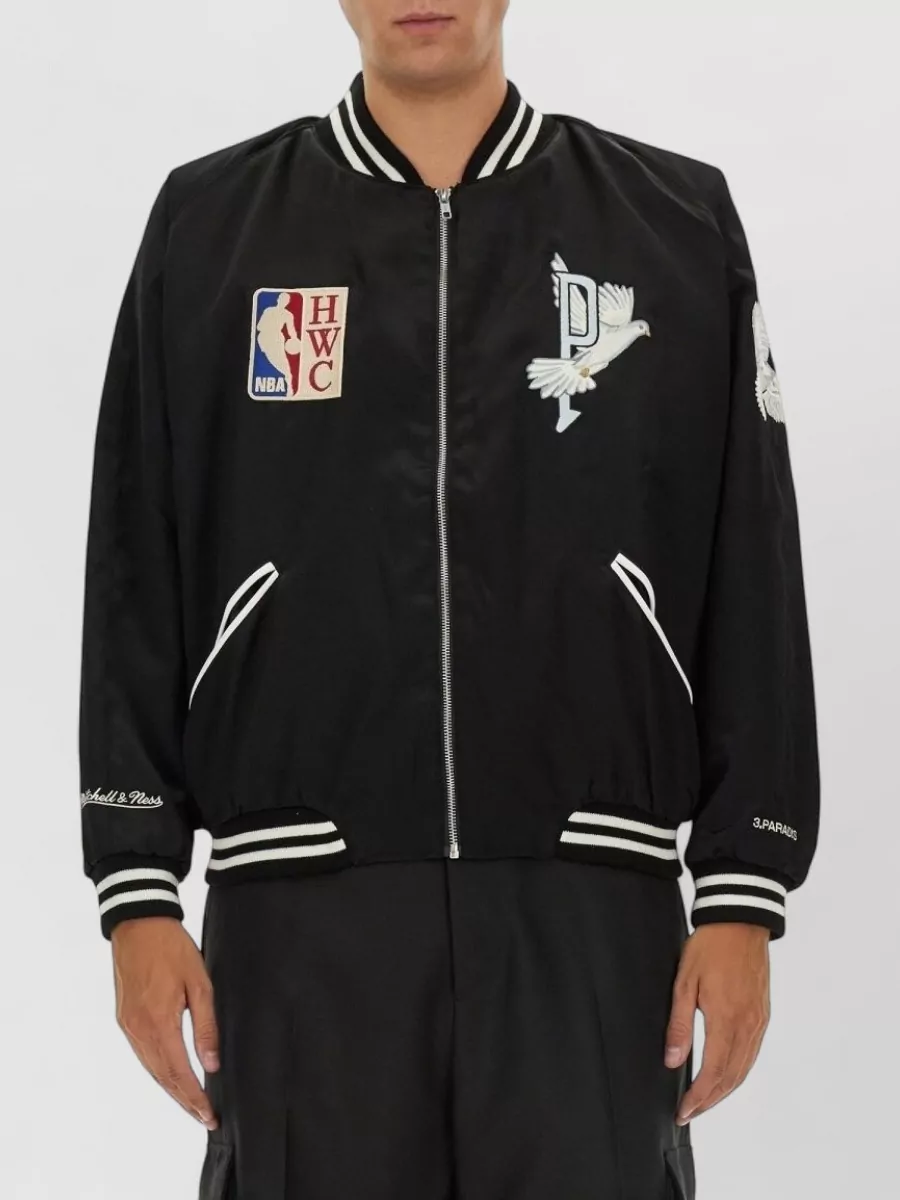 3.paradis single breasted varsity jacket
