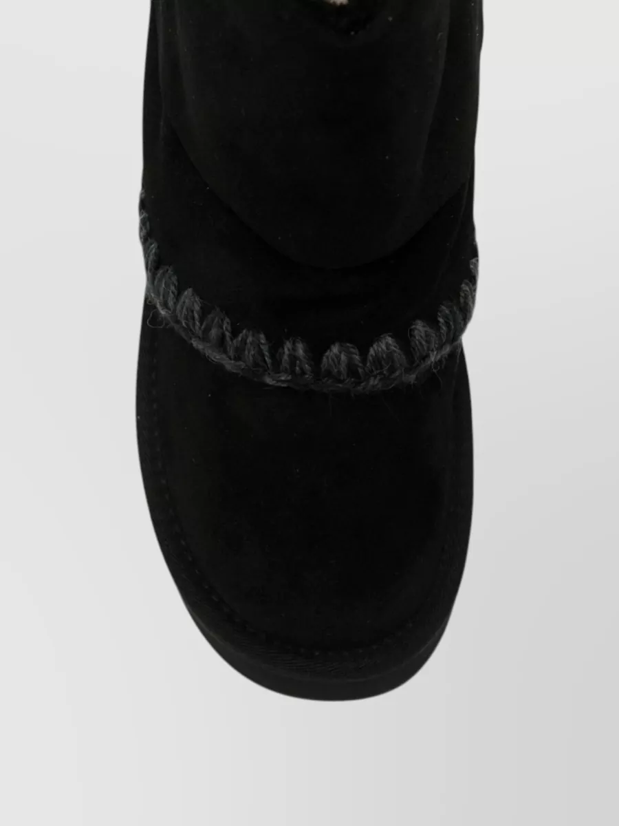 Mou Leather Platform Mules