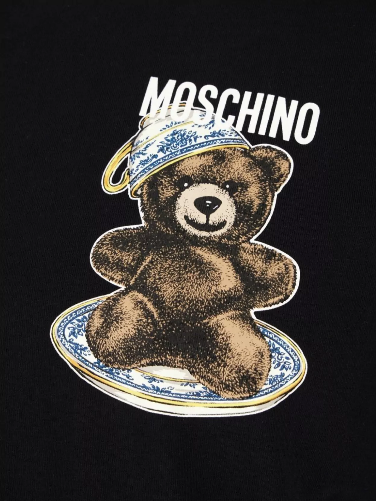 Moschino Graphic Print Crew Neck Short Sleeve T-shirt In Black
