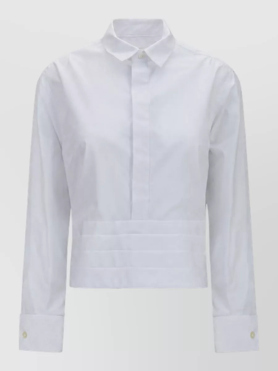 Sacai Striped belted shirt jacket