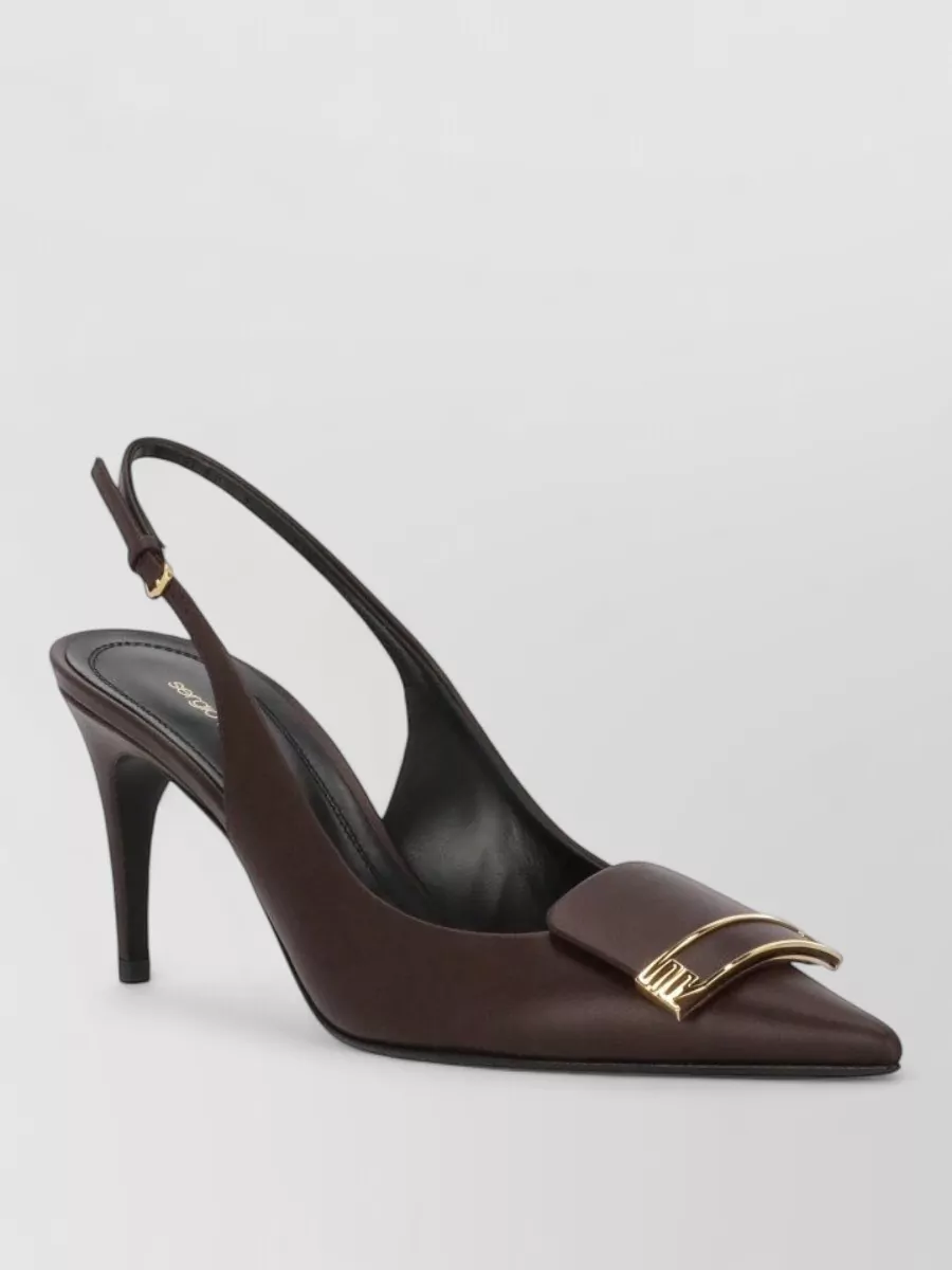 Sergio Rossi leather slingback pumps