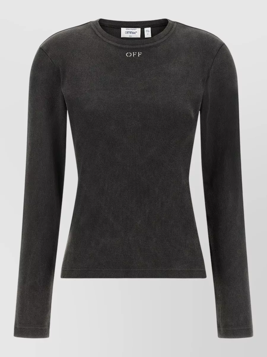 Off-White ribbed long-sleeve t-shirt