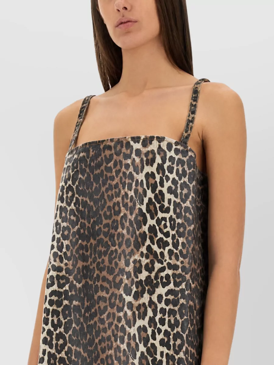 Ganni Animal Print Mini Dress