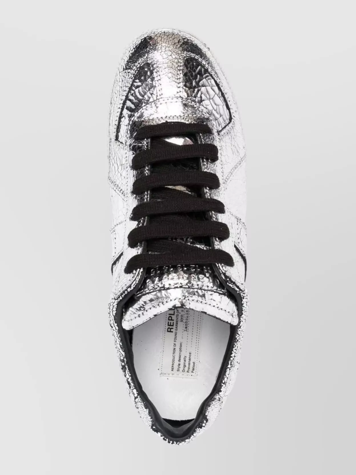 Maison Margiela Metallic Low-Top Sneakers Rubber Sole